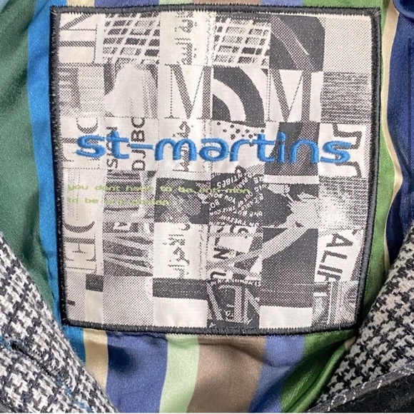 St. Martins Black & White Houndstooth Button Up Jacket S - Picture 3 of 16